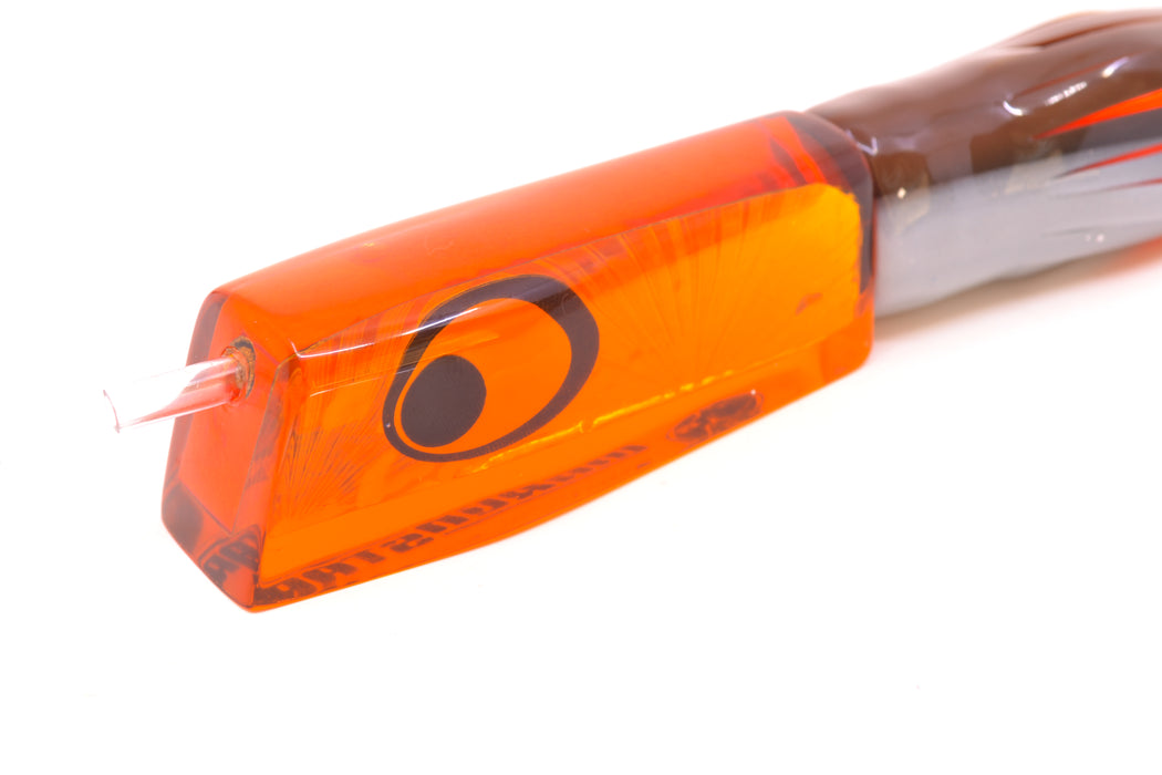 Marlinstar Orange Starburst Lead Medium Tomahawk FMJ 9"+ 11.4oz Skirted Root Beer-Silver GZE