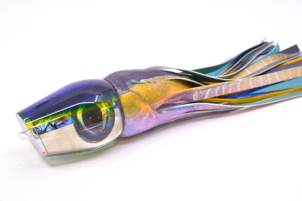 Moyes Lures Yellowfin Paua-MOP Blue-Yellow Back Large Sumo 14" 10.3oz ALV Vinyl Yellowfin GZE