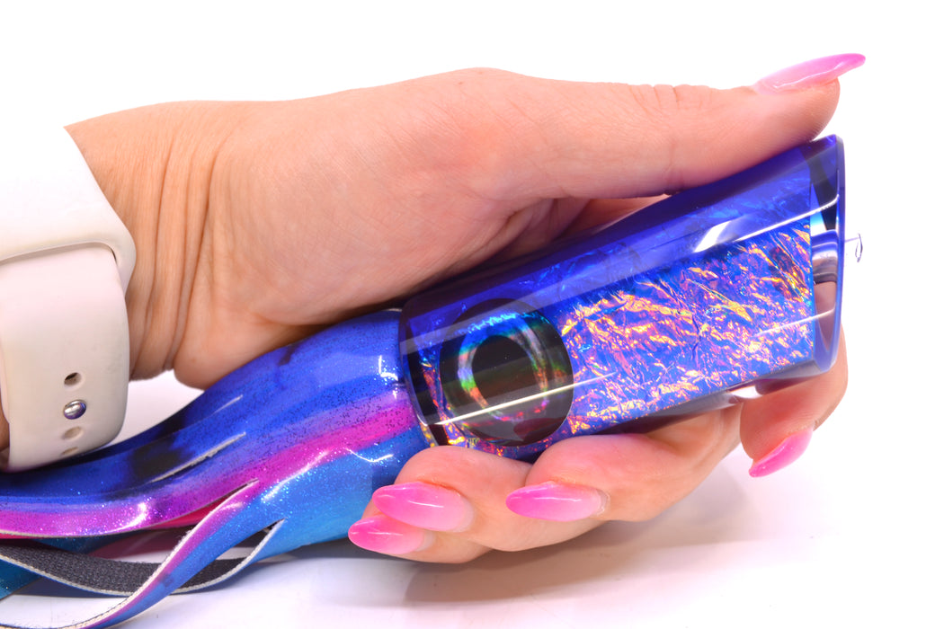 Moyes Lures Blue-Pink Dichro Blue Back Medium Pipe Bomb 12" 7.5oz FT Vinyl Blue Dream