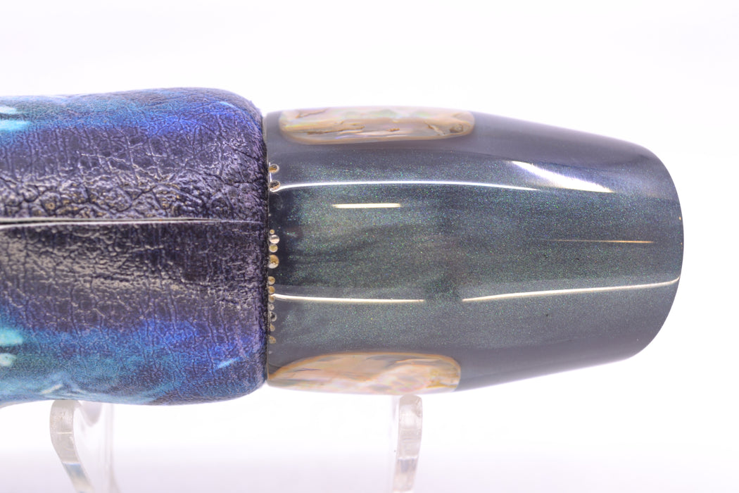 Joe Yee Lures by KEGZ Charcoal Gray Pearl Real Shell Eyes Apollo 12" 5oz ALV Vinyl