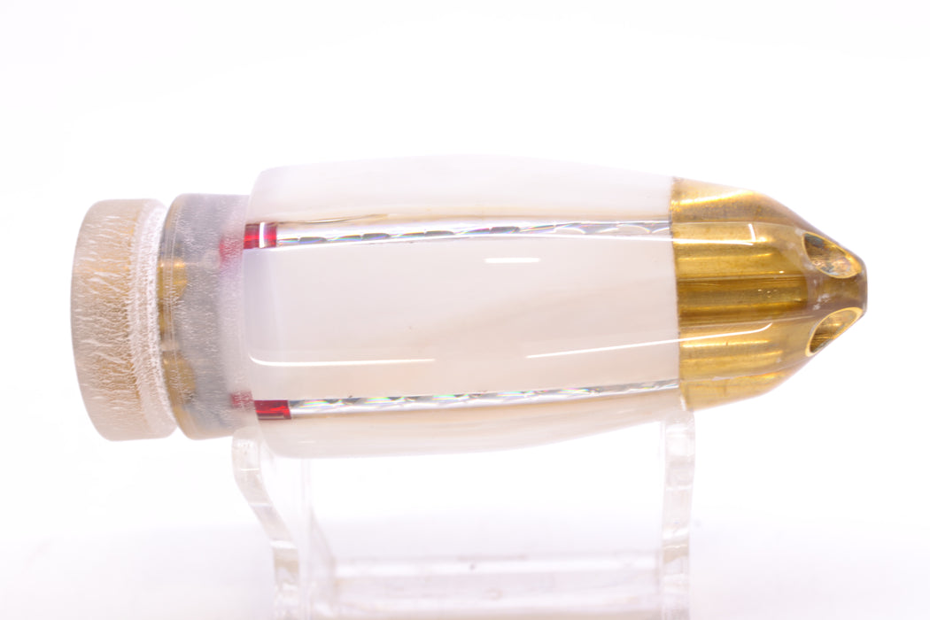 Crampton Baits Real White MOP 4-Hole Bullet 9" 5oz