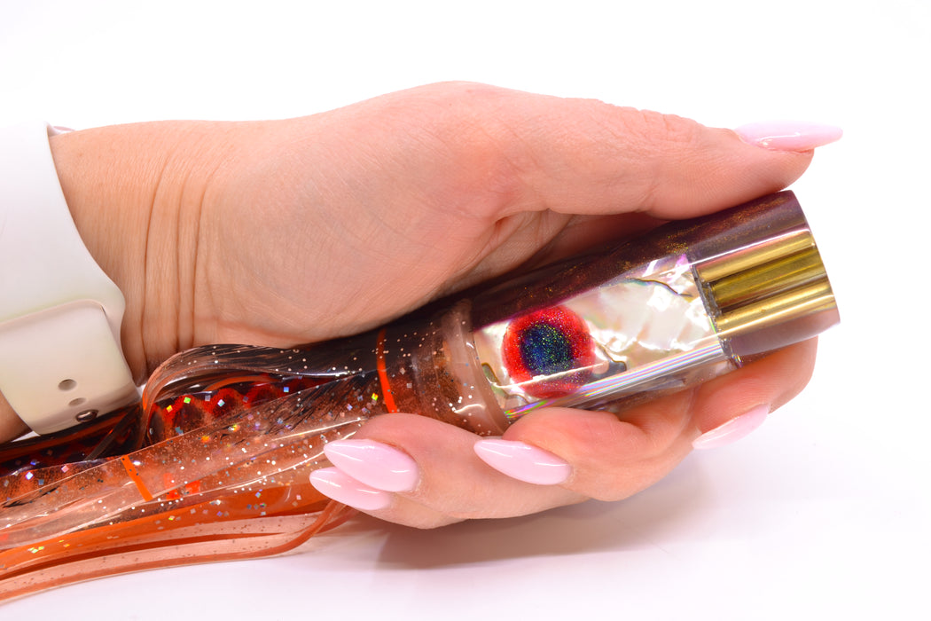 Big Reidee Natural EKG Shell Root Beer Back 4-Hole Pusher 9" 6.6oz Skirted Root Beer