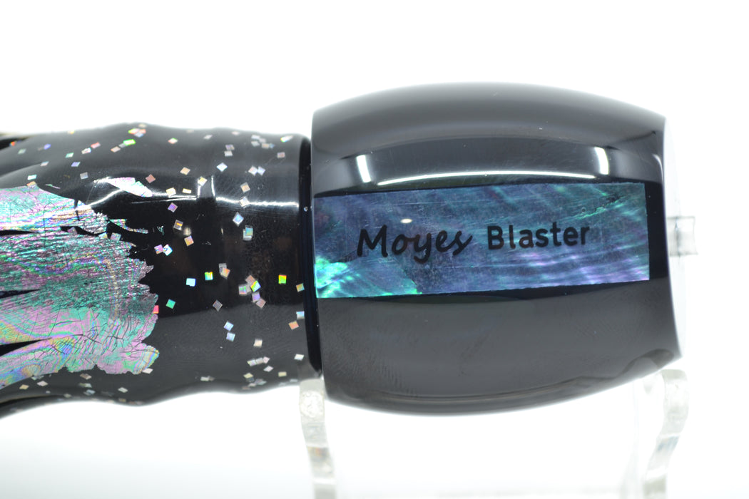 Moyes Lures Smoke Black Death Black Back Blaster 12" 8oz Skirted Black-Purple