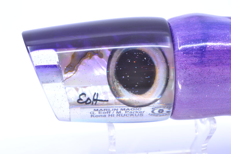 Marlin Magic White Abalone Purple Back Taxi Eyes Ruckus 12" 9oz FT Vinyl Purple Eclipse GZE