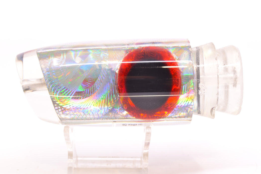 Joe Yee Lures by KEGZ Silver Rainbow Swirl Black-Red Eyes Super Plunger 14" 7.2oz