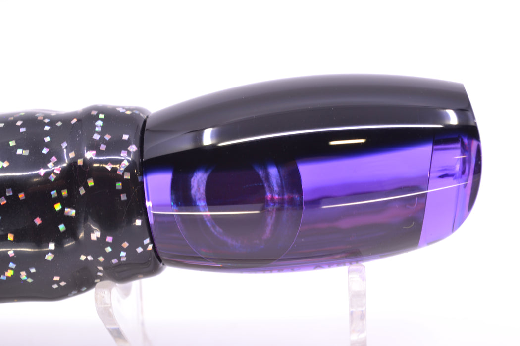 Moyes Lures Purple Mirrored Black Back Medium Argus 12" 6.5oz Skirted Black/Purple