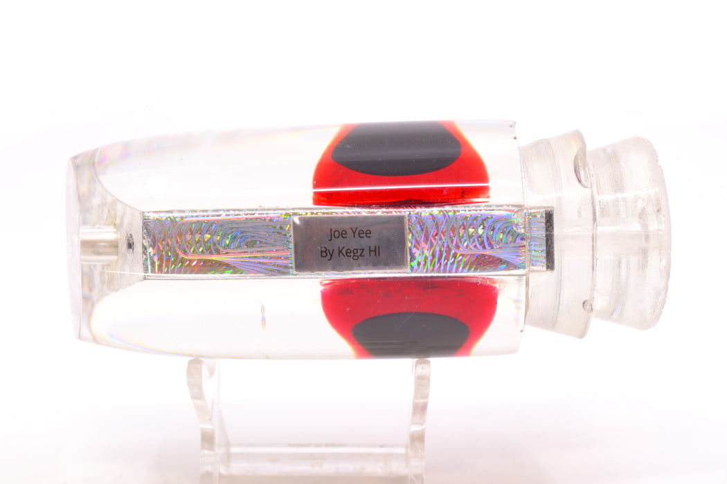 Joe Yee Lures by KEGZ Silver Rainbow Swirl Black-Red Eyes Super Plunger 14" 7.2oz