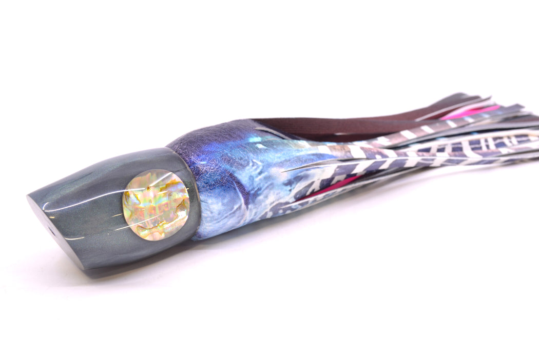 Joe Yee Lures by KEGZ Charcoal Gray Pearl Real Shell Eyes Apollo 12" 5oz ALV Vinyl