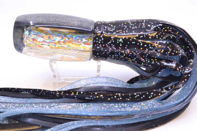 Coggin Lures Ice Dichro Silver-Black Back Tado Mauna Loa Invert 12" 13oz Skirted *The People's Pick*