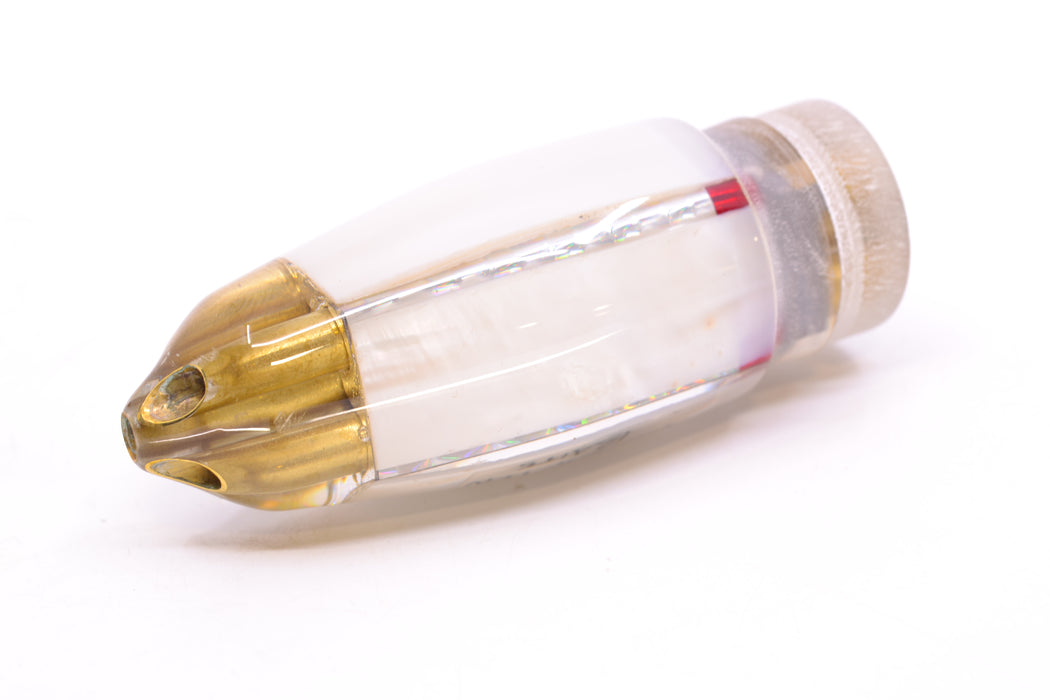 Crampton Baits Real White MOP 4-Hole Bullet 9" 5oz
