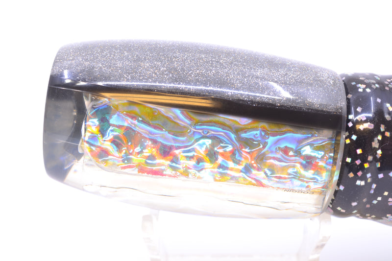 Coggin Lures Ice Dichro Silver-Black Back Tado Mauna Loa Invert 12" 13oz Skirted *The People's Pick*