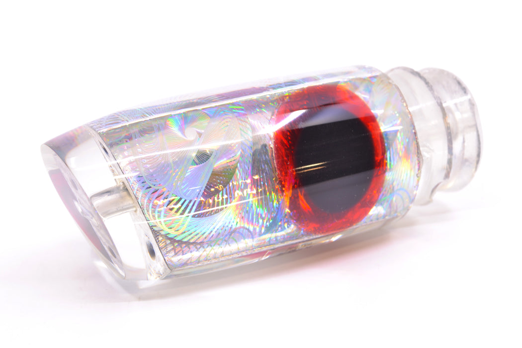 Joe Yee Lures by KEGZ Silver Rainbow Swirl Black-Red Eyes Super Plunger 14" 7.2oz