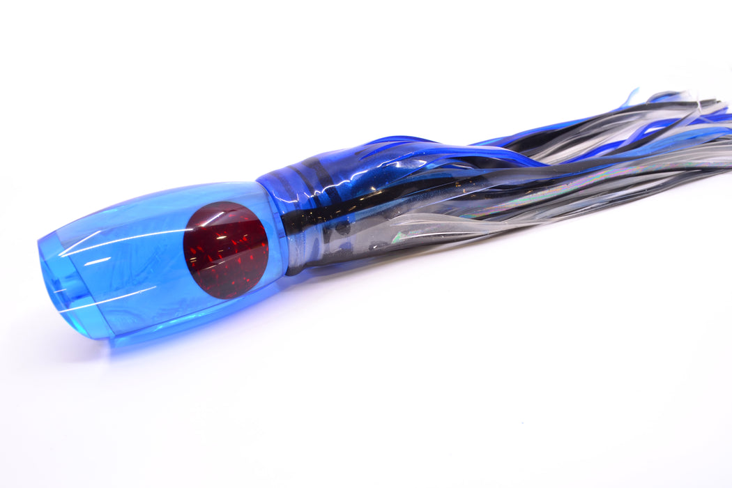 Moyes Lures Blue Angel Wing MOP Red Eyes Large Argus 14" 10oz Skirted Blue Skipjack