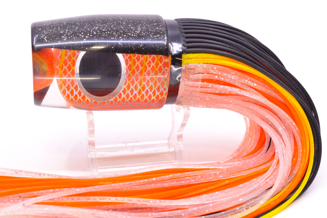 Amaral Lures Orange Pearl Rainbow Scale Yellow Stripes Black Back Super Jararaca 15" 6.7oz