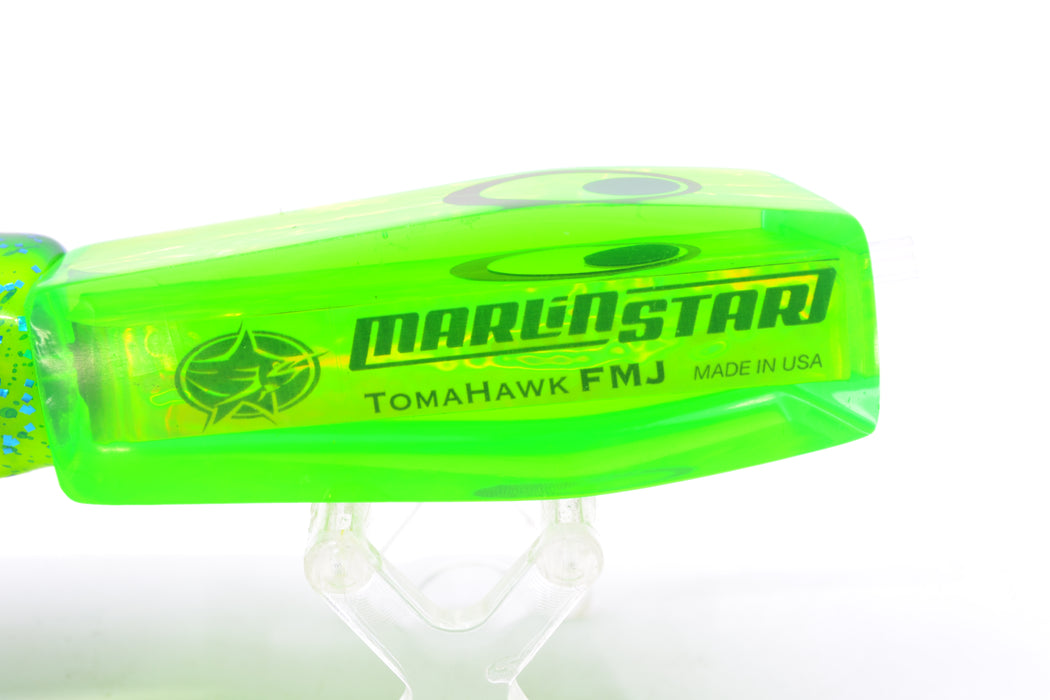 Marlinstar Green Awabi Lead Medium Tomahawk FMJ 9"+ 11.4oz Skirted Mahi GZE