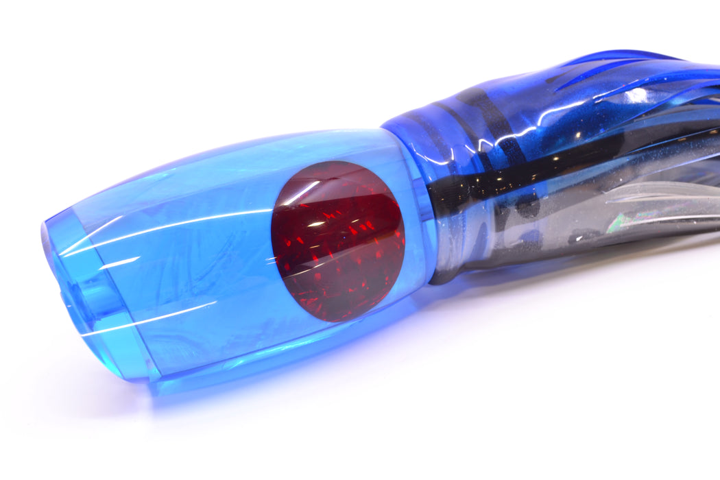 Moyes Lures Blue Angel Wing MOP Red Eyes Large Argus 14" 10oz Skirted Blue Skipjack