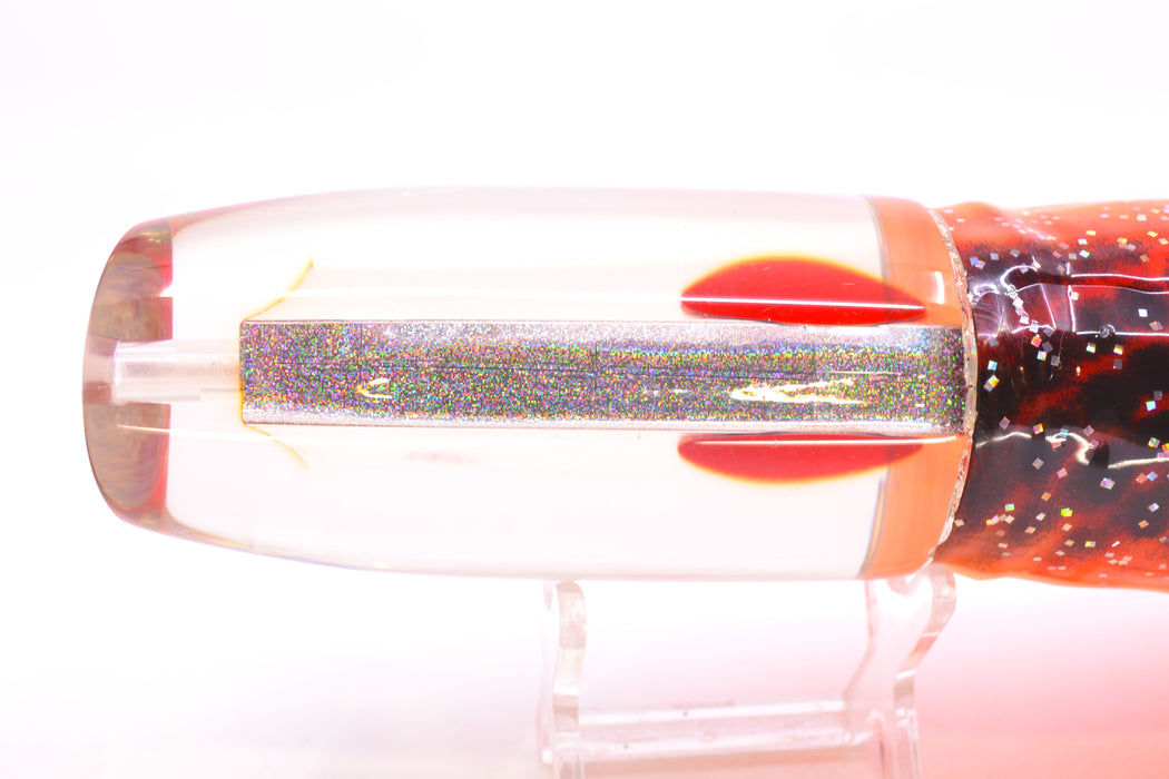 Joe Yee Lures by KEGZ Silver Rainbow Pearl Red Eyes Super Plunger 14" 12.3oz Skirted