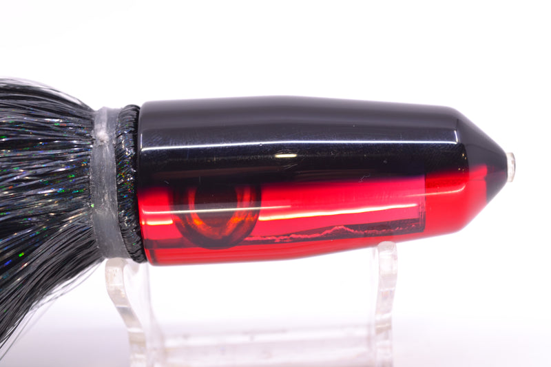 Moyes Lures Red Mirrored Black Back Sicario Bullet 8" 4.8oz Strobez Black/Red