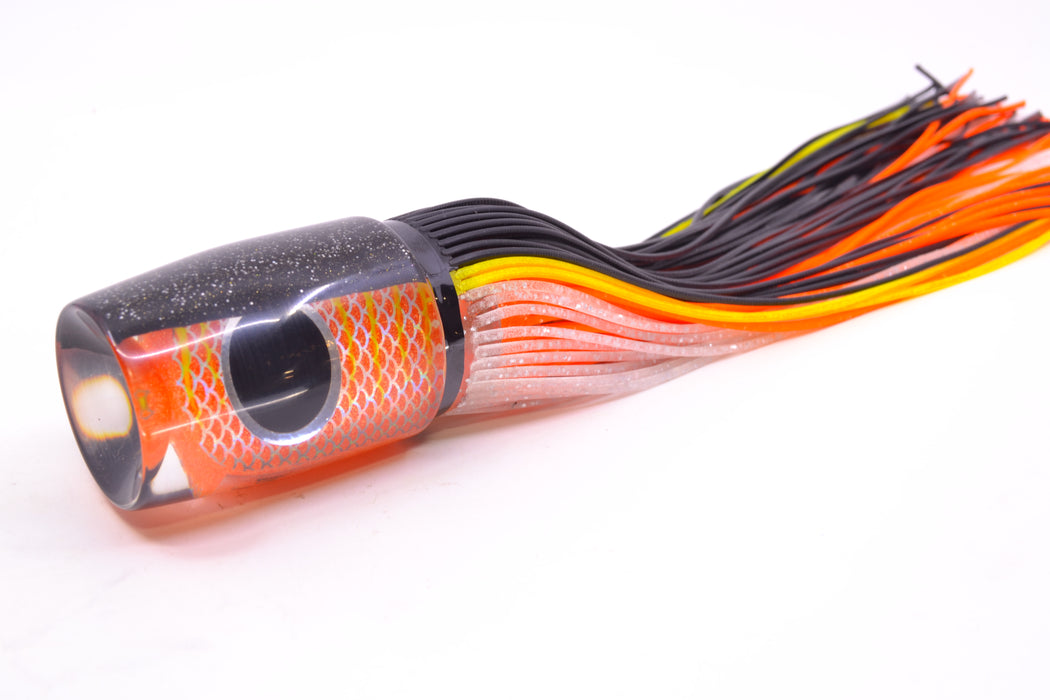 Amaral Lures Orange Pearl Rainbow Scale Yellow Stripes Black Back Super Jararaca 15" 6.7oz