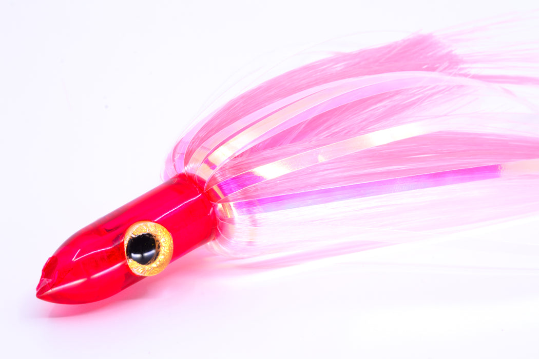 Iland Lures Flasher Series Pink-White Hair Pink Head Jr. Dredge Ilander 6.5" 1oz DJR454F-EPK/EWH