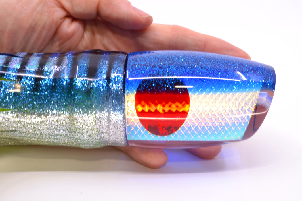 TANTRUM Lures Ice Rainbow Scale Blue Back XL Bandit 14" 13oz Skirted Blue Aurora GZE