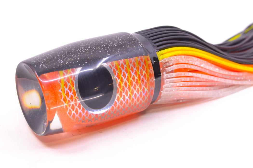 Amaral Lures Orange Pearl Rainbow Scale Yellow Stripes Black Back Super Jararaca 15" 6.7oz