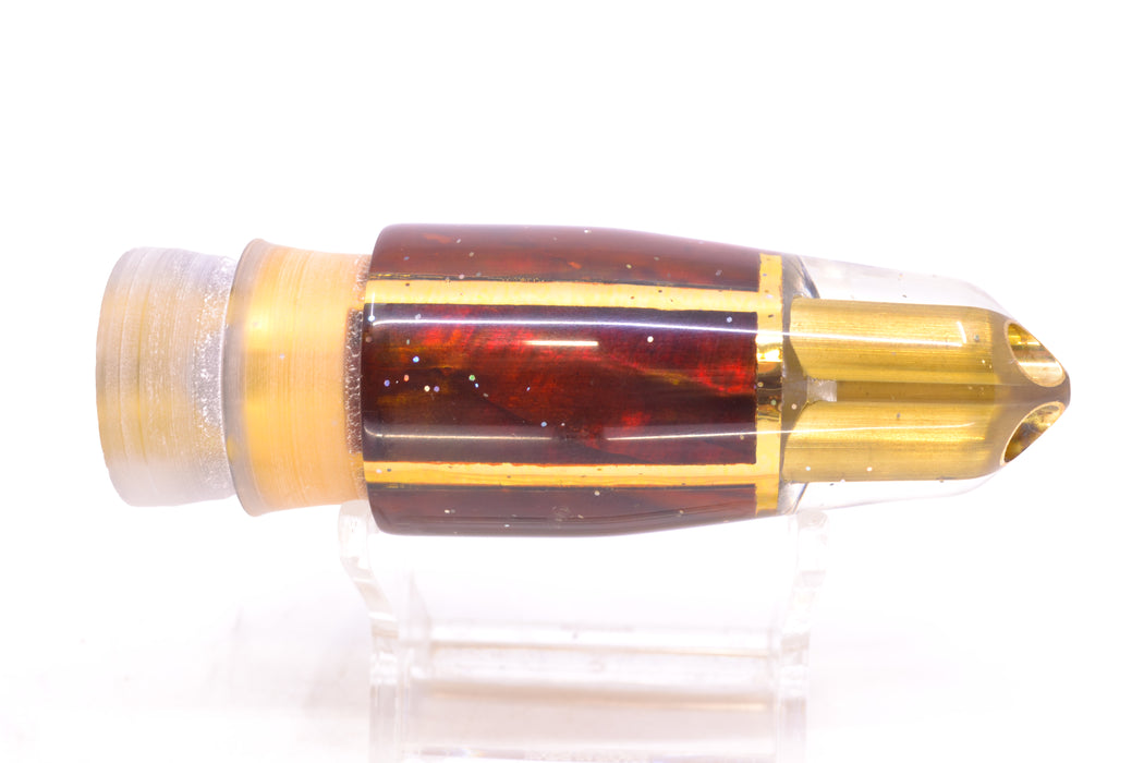 Tanigawa Lures Root Beer MOP Gold Wrap 2-Hole Bullet 9"+ 7.8oz GZE