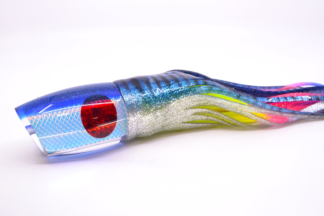 TANTRUM Lures Ice Rainbow Scale Blue Back XL Bandit 14" 13oz Skirted Blue Aurora GZE