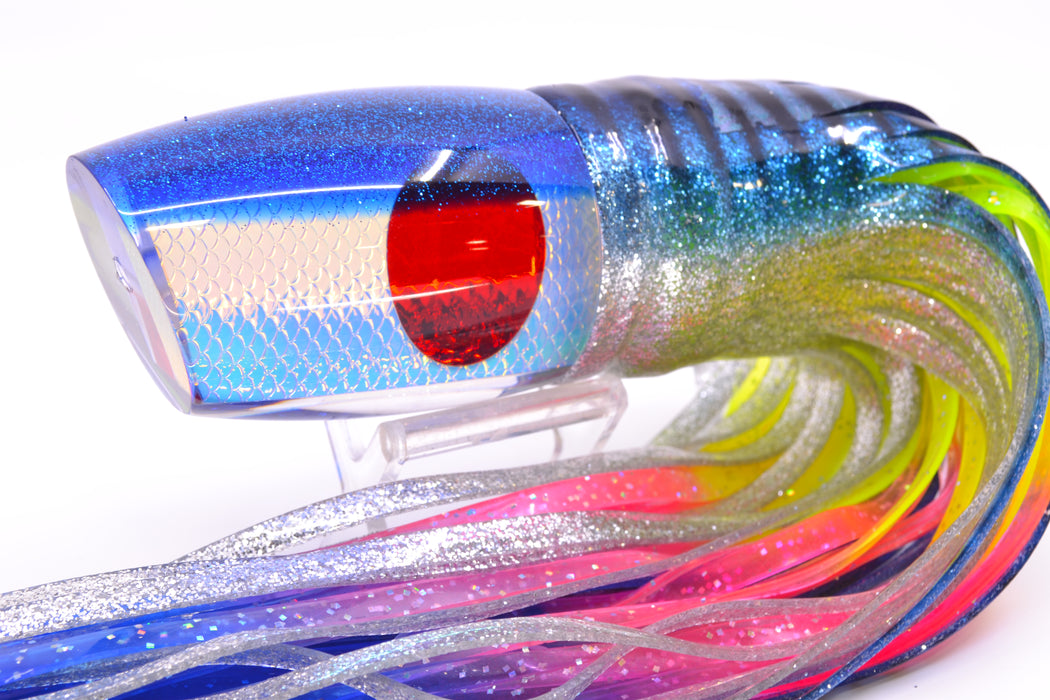 TANTRUM Lures Ice Rainbow Scale Blue Back XL Bandit 14" 13oz Skirted Blue Aurora GZE