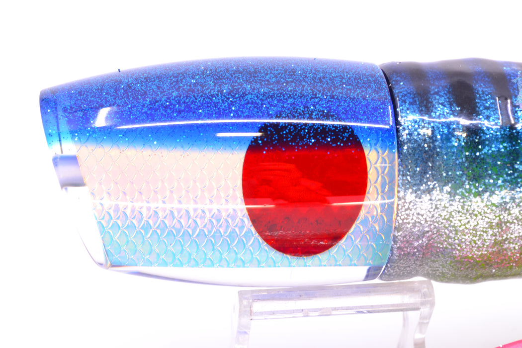 TANTRUM Lures Ice Rainbow Scale Blue Back XL Bandit 14" 13oz Skirted Blue Aurora GZE