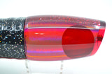 Koya Lures Red Rainbow Red Glitter Pearl Red Eyes Large Poi Dog 16" 16oz Skirted
