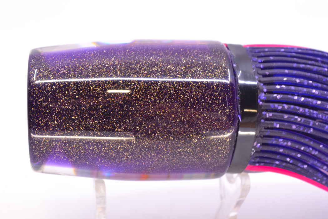 Amaral Lures Purple Marbled Abalone Pearl Ice Blue Stripes Purple Back Super Jararaca 15" 6.7oz