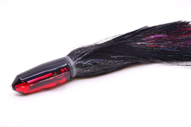 Moyes Lures Red Mirrored Black Back Sicario Bullet 8" 4.8oz Strobez Black/Red