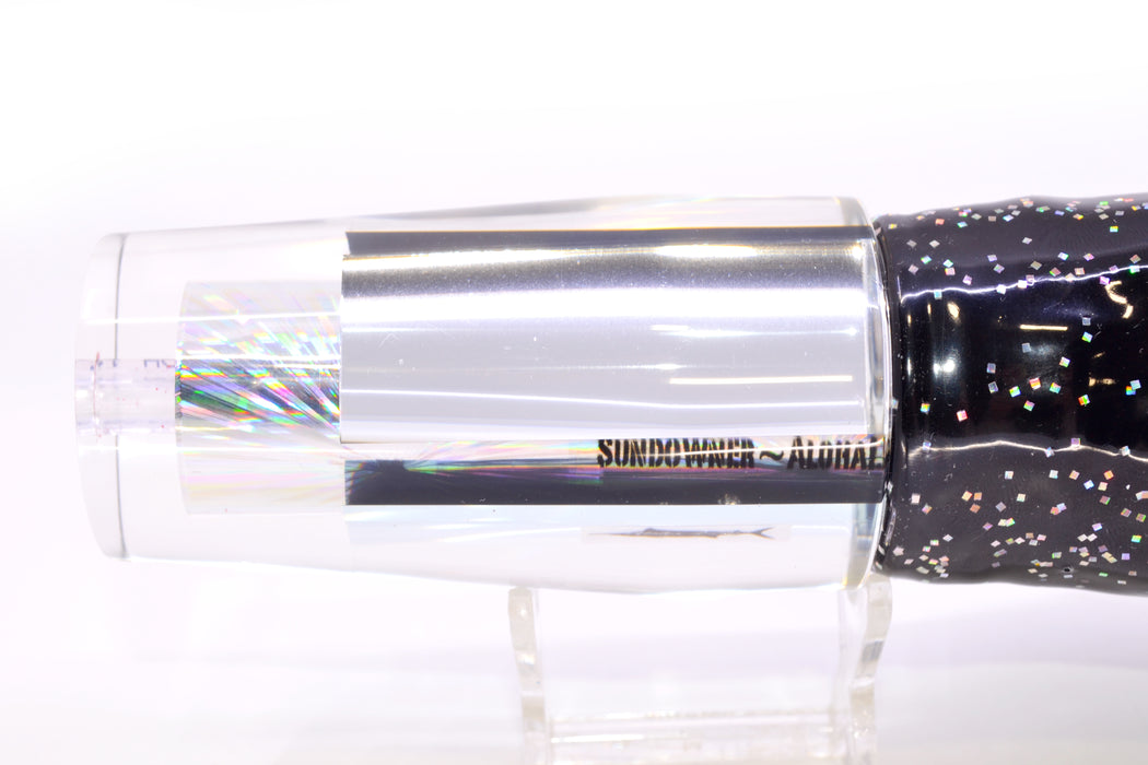 Aloha Lures Mirrored Silver Rainbow Starburst Sundowner 14" 11.5oz Skirted Black/Purple