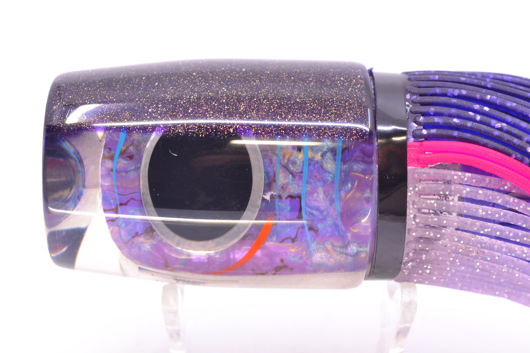 Amaral Lures Purple Marbled Abalone Pearl Ice Blue Stripes Purple Back Super Jararaca 15" 6.7oz
