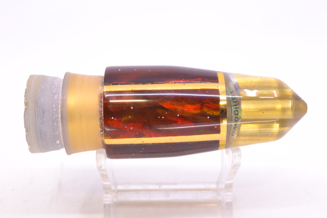 Tanigawa Lures Root Beer MOP Gold Wrap 2-Hole Bullet 9"+ 7.8oz GZE