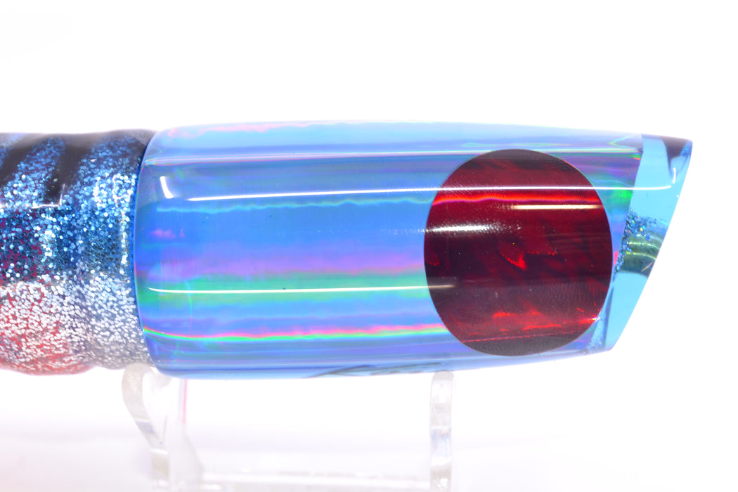 Koya Lures Blue Rainbow Red Eyes Small 614 10" 6oz Skirted Blue Aurora/Pink