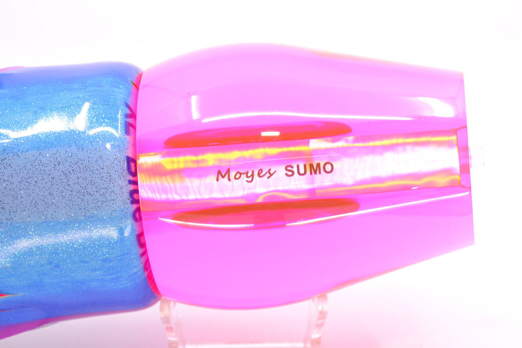 Moyes Lures Pink MOP Sumo Teaser 26.3oz FT Vinyl Blue Dream