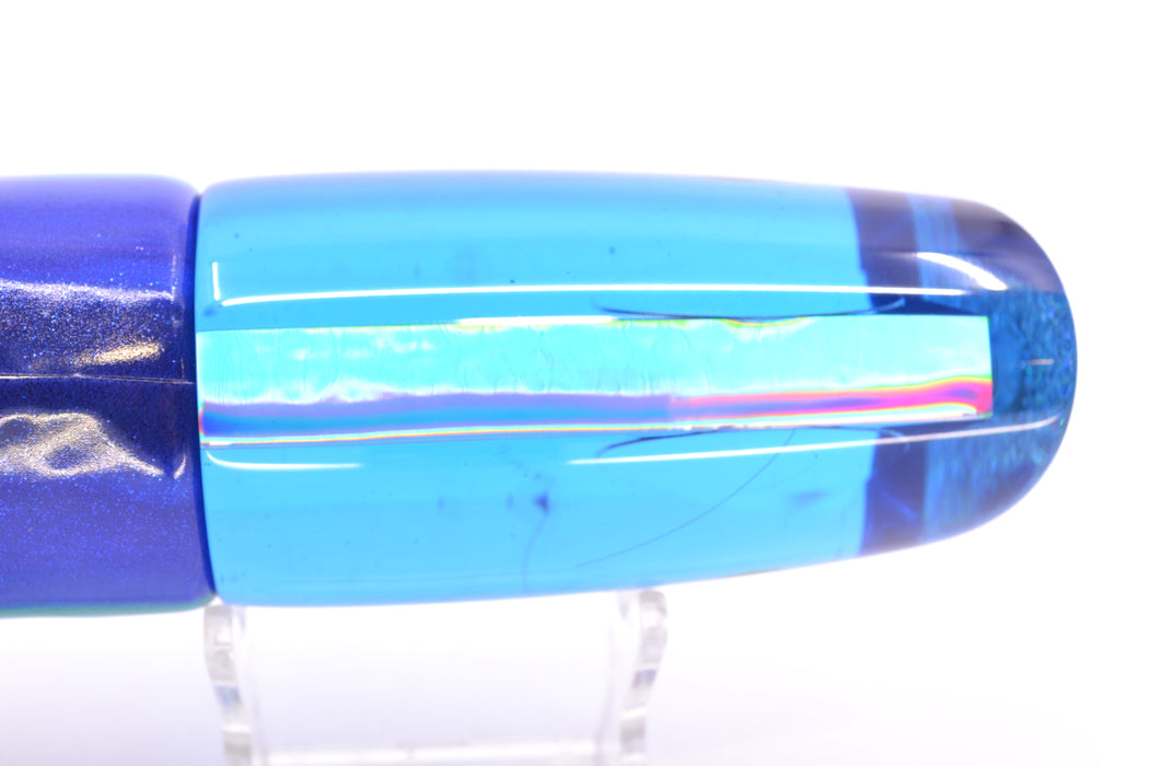 Koya Lures Blue Rainbow Red Eyes Medium Poi Dog 14" 10oz FT Vinyl Blueberry