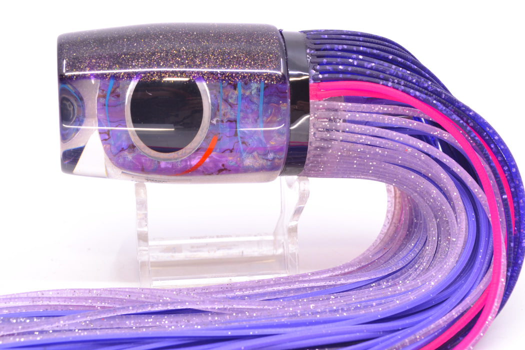 Amaral Lures Purple Marbled Abalone Pearl Ice Blue Stripes Purple Back Super Jararaca 15" 6.7oz