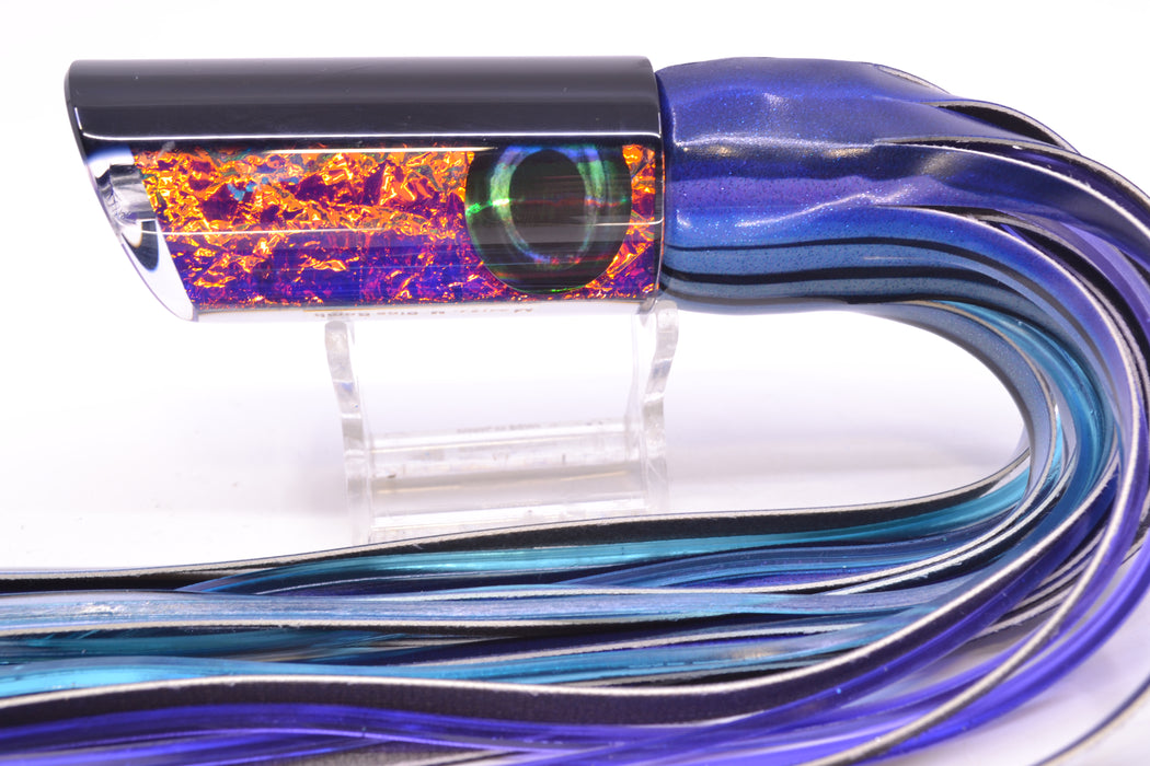 Moyes Lures Purple-Pink Dichro Black Back Medium Pipe Bomb 12" 7.5oz FT Vinyl Skipjack