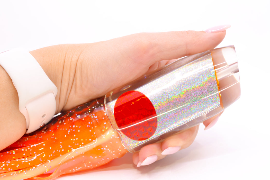 Joe Yee Lures by KEGZ Silver Rainbow Pearl Red Eyes Super Plunger 14" 12.3oz Skirted