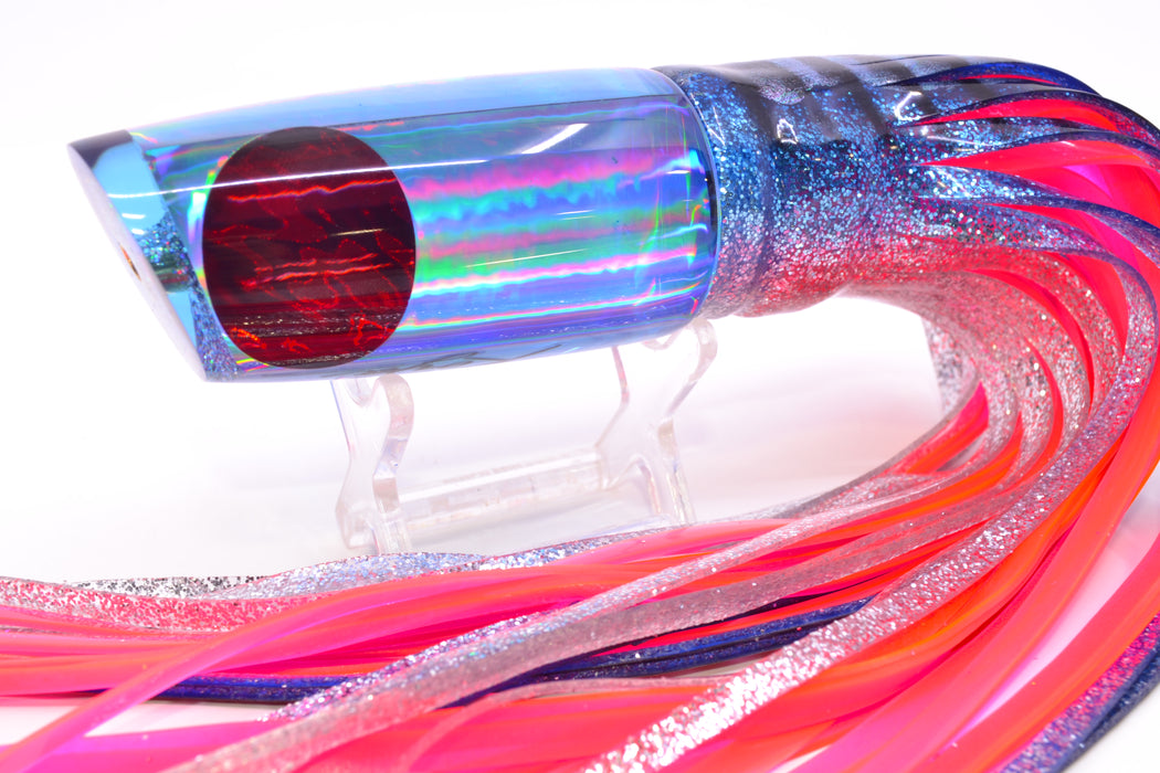 Koya Lures Blue Rainbow Red Eyes Small 614 10" 6oz Skirted Blue Aurora/Pink