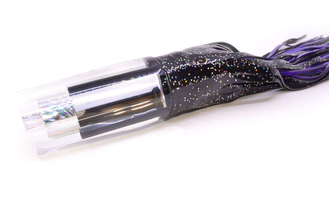 Aloha Lures Mirrored Silver Rainbow Starburst Sundowner 14" 11.5oz Skirted Black/Purple