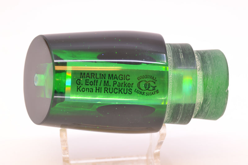Marlin Magic Lures Green MOP Black Back Taxi Eyes Ruckus 12" 7.2oz