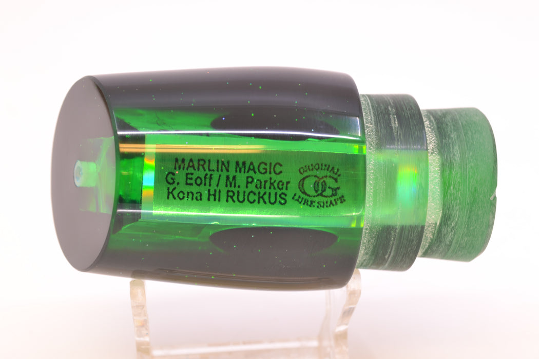 Marlin Magic Lures Green MOP Black Back Taxi Eyes Ruckus 12" 7.2oz
