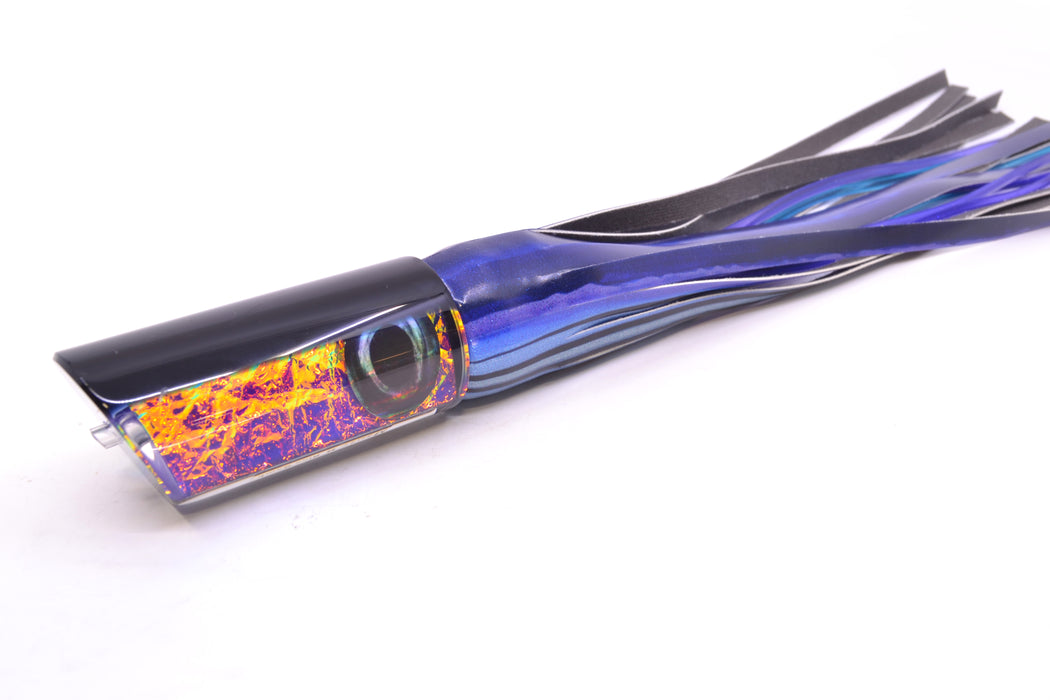 Moyes Lures Purple-Pink Dichro Black Back Medium Pipe Bomb 12" 7.5oz FT Vinyl Skipjack