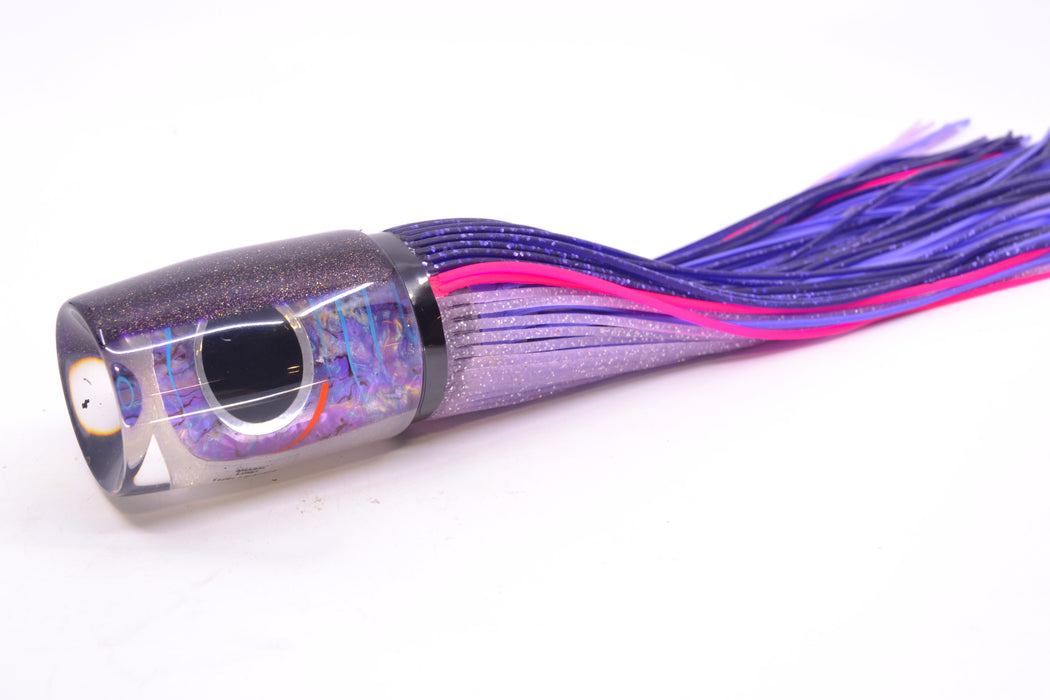 Amaral Lures Purple Marbled Abalone Pearl Ice Blue Stripes Purple Back Super Jararaca 15" 6.7oz