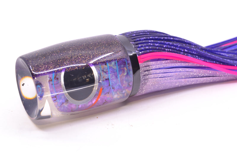 Amaral Lures Purple Marbled Abalone Pearl Ice Blue Stripes Purple Back Super Jararaca 15" 6.7oz