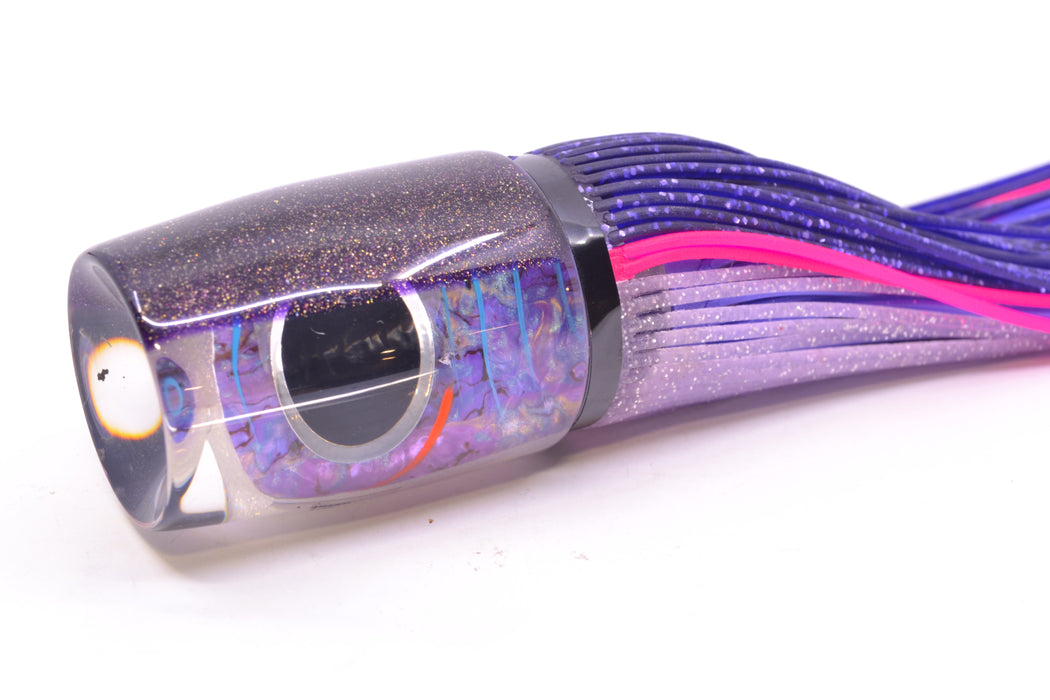 Amaral Lures Purple Marbled Abalone Pearl Ice Blue Stripes Purple Back Super Jararaca 15" 6.7oz